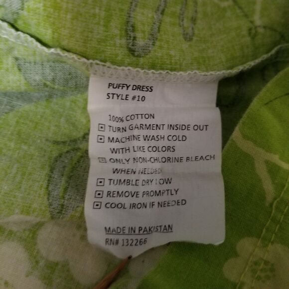 Jelly the Pug Dress Girls Size 3T Sleeveless Green - Picture 9 of 9